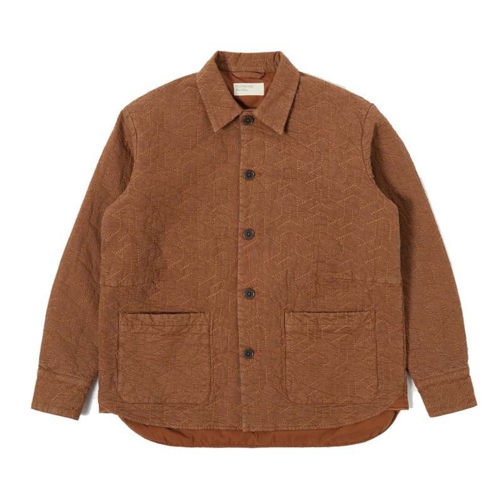 Universal Works Brown Quilted Shirt Jacket
